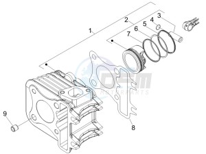 LX 50 4T-2V 25Kmh NL drawing Cylinder - piston - wrist pin unit