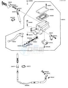 ZX 750 F [NINJA 750R] (F1-F3) [NINJA 750R] drawing CLUTCH MASTER CYLINDER