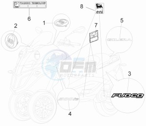 Fuoco 500 e3 800 drawing Plates - Emblems