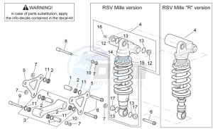 RSV 2 1000 drawing Connecting rod - Rear shock abs