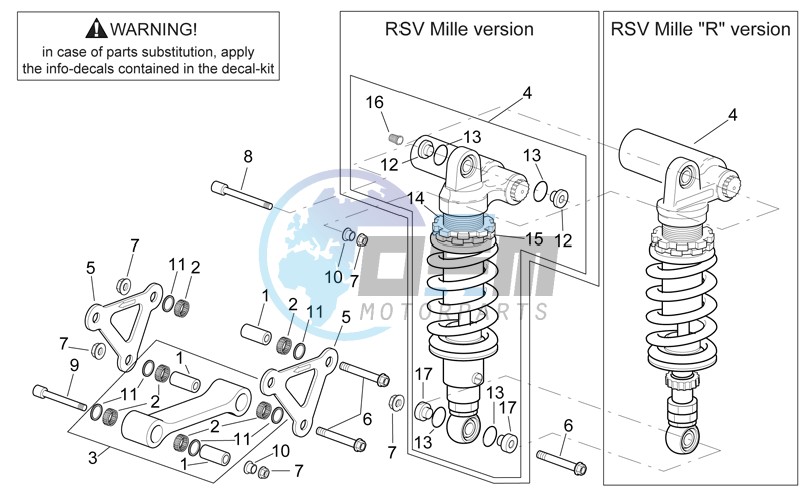 Connecting rod - Rear shock abs