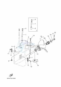 F175AETX drawing PROPELLER-HOUSING-AND-TRANSMISSION-2