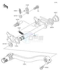 KX85 KX85CFF EU drawing Gear Change Mechanism