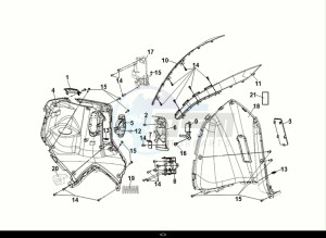 SYMPHONY ST 125 LC (XL12WW-EU) (E5) (M1) drawing FRONT INNER COVER