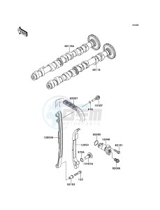 Z750 ABS ZR750MCF UF (UK FA) XX (EU ME A(FRICA) drawing Camshaft(s)/Tensioner