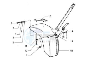 PX 125 30 Anni drawing Wheel housing - Mudguard