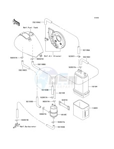 VN 800 B [VULCAN 800 CLASSIC] (B10) B10 drawing FUEL EVAPORATIVE SYSTEM-- CA- -