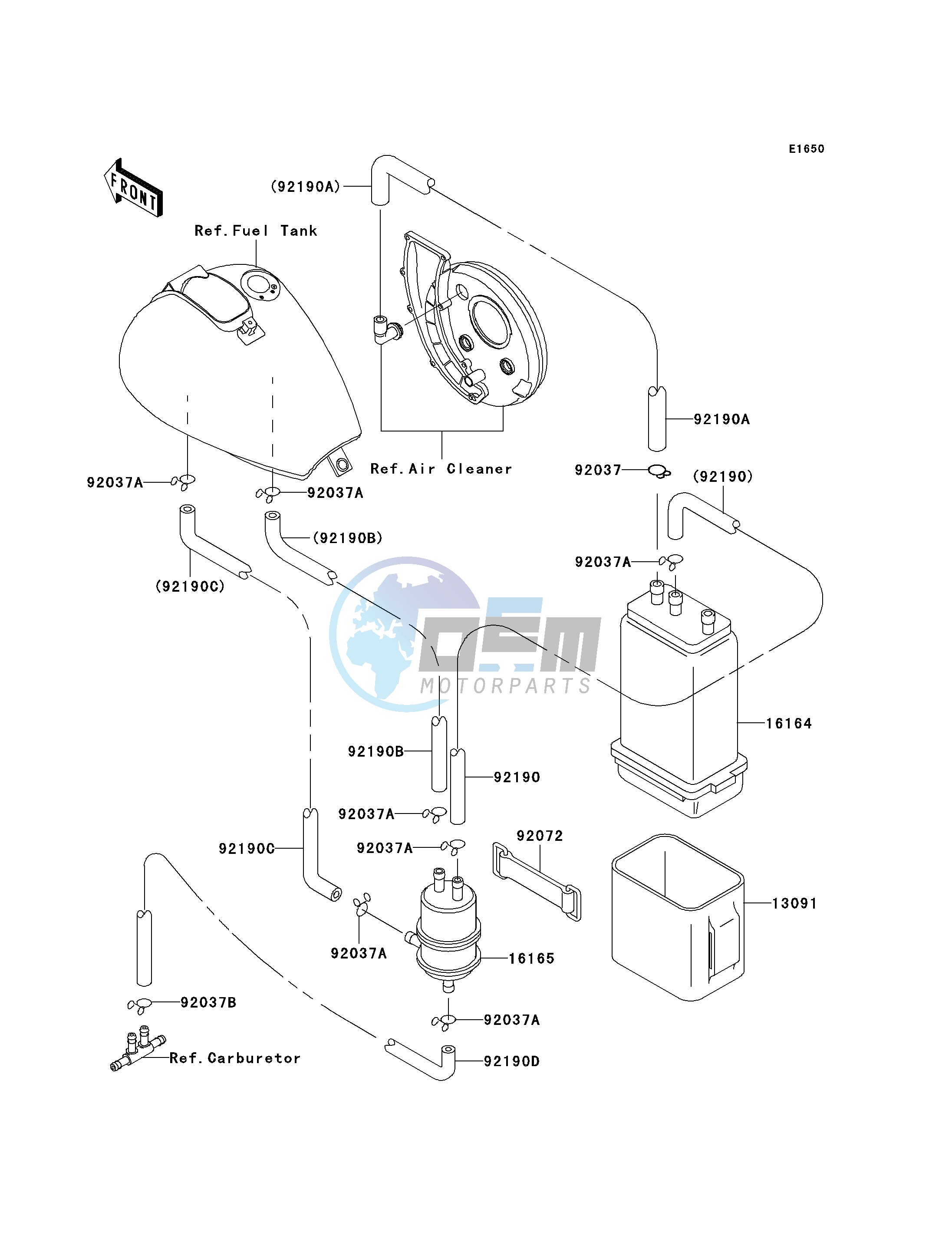 FUEL EVAPORATIVE SYSTEM-- CA- -