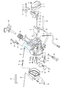 DR350 (E3) drawing CARBURETOR (MODEL L M N P)