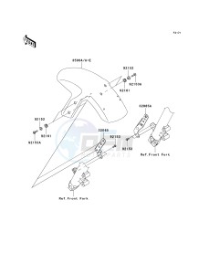 ER 650 A [ER-6N (AUSTRALIAN] (A6F-A8F) A8F drawing FRONT FENDER-- S- -