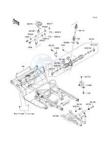 KAF 950 B [MULE 3010 DIESEL 4X4] (B7F) B6F drawing FRAME