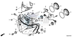 CBR500RE CBR500R UK - (E) drawing HEADLIGHT