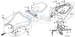 CBR1000RA9 U / ABS drawing SEAT