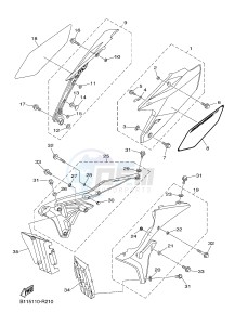 YZ250F (1SMD 1SMF 1SMG 1SMH) drawing SIDE COVER