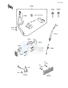 EX 305 B [GPZ 305] (B1) [GPZ 305] drawing IGNITION SWITCH_LOCKS_REFLECTORS