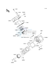 KVF 650 H [BRUTE FORCE 650 4X4I] (H7F-H8F) H8F drawing CYLINDER_PISTON-- S- -