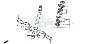 CR125R drawing STEERING STEM