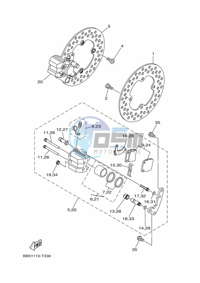 FRONT BRAKE CALIPER