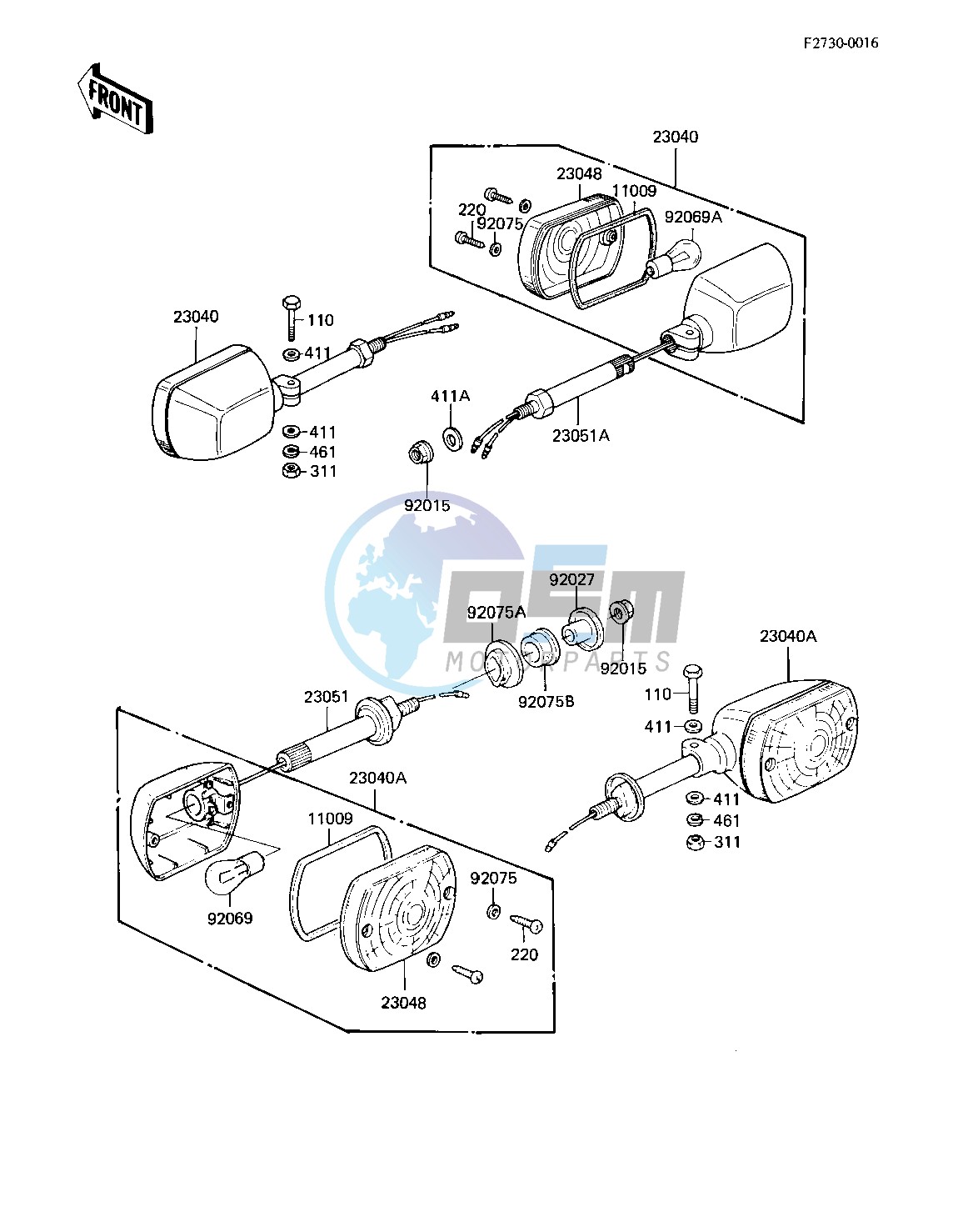 TURN SIGNALS -- 81 -82 KZ750-E2_E3- -