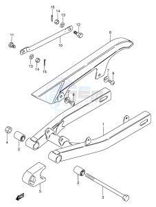 DS80 (E3-E28) drawing REAR SWINGING ARM