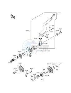 KX250F KX250ZFF EU drawing Kickstarter Mechanism