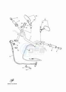 XSR900 MTM850 (BAED) drawing STEERING HANDLE & CABLE