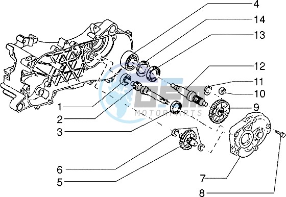 Rear wheel shaft