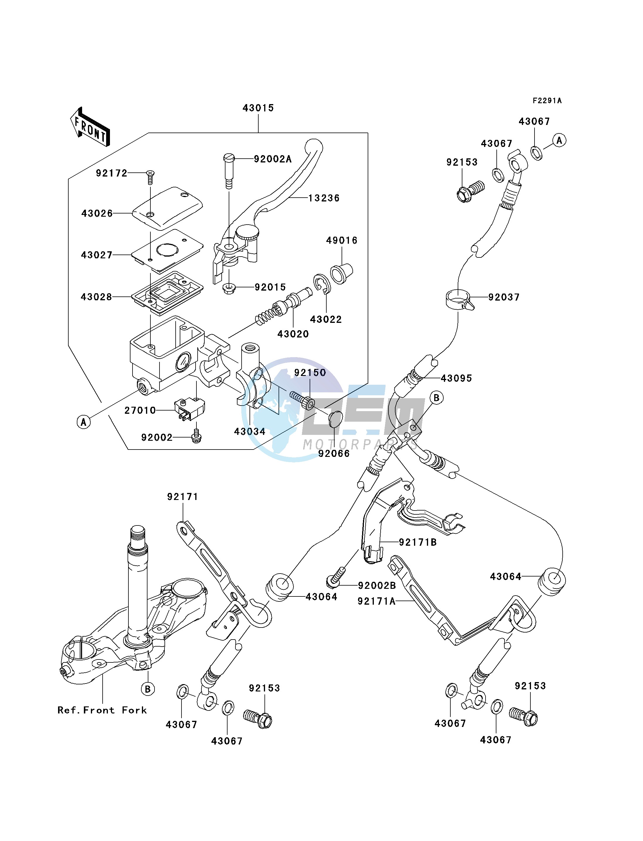 FRONT MASTER CYLINDER-- A2- -