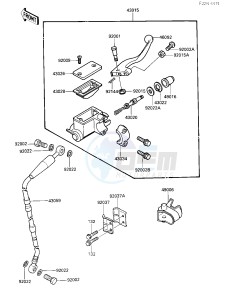 KX 125 F [KX125] (F1) [KX125] drawing FRONT MASTER CYLINDER