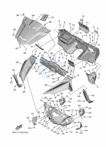 YXF850ES YXF85WPSK (BG4K) drawing FRONT FENDER