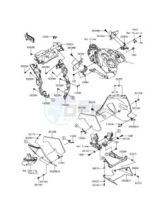 ZZR1400 ABS ZX1400FFF FR GB XX (EU ME A(FRICA) drawing Cowling Lowers