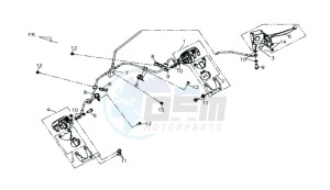 QUAD LANDER 300 drawing BRAKE CALIPER FOR / BRAKE LEVER / BRAKE LINES