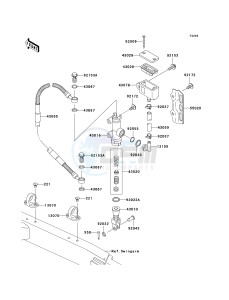 KLX300 A [KLX300R] (A10) A10 drawing REAR MASTER CYLINDER