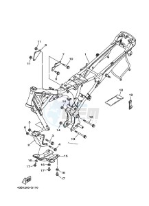 YBR125EGS YBR125G (43BL) drawing FRAME