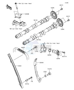 Z1000 ZR1000FEF FR GB XX (EU ME A(FRICA) drawing Camshaft(s)/Tensioner