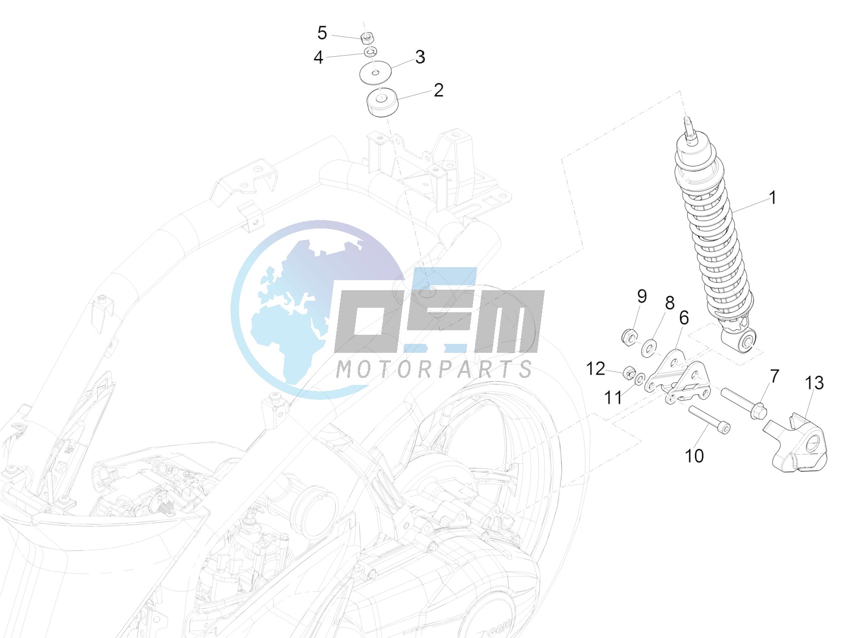 Rear suspension - Shock absorber/s