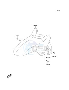 KLV1000 LV1000-A2H GB XX (EU ME A(FRICA) drawing Front Fender(s)