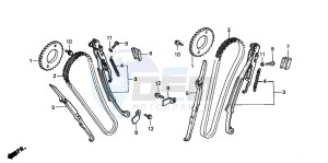 VT750DCA SHADOW SPIRIT drawing CAM CHAIN/TENSIONER