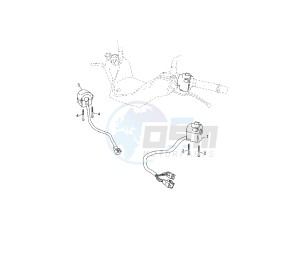 YP R X-MAX 125 drawing HANDLE SWITCH AND LEVER