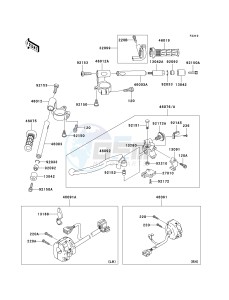 ZX 600 J [ZZR600] (J6F-J8F) J7F drawing HANDLEBAR