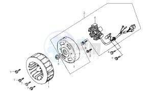 JET 50 KH ENGINE drawing FLYWHEEL WITH MAGNETO / FAN