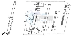 XL1000V9 Ireland - (EK) drawing FRONT FORK (XL1000V)