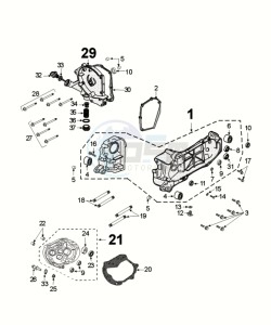 KISBEE 50 A SLN drawing CRANKCASE