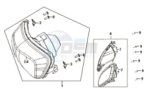 SYMPHONY 50 25KMH drawing HEADLAMP CPL