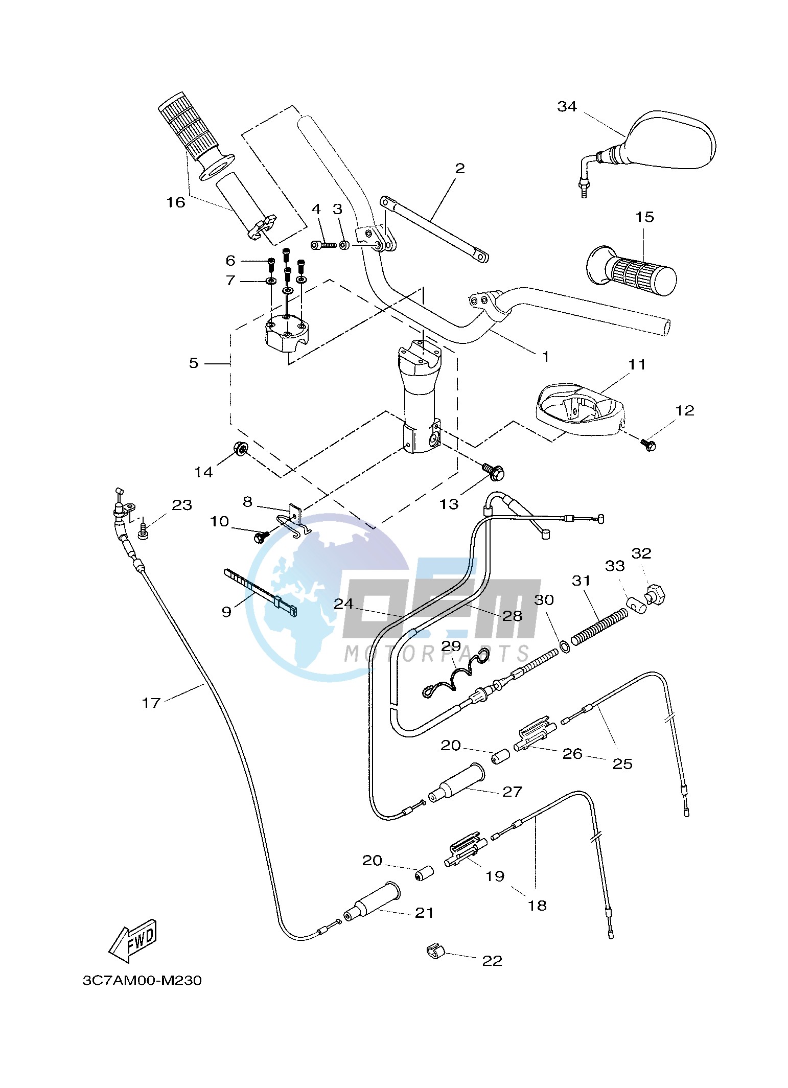 STEERING HANDLE & CABLE