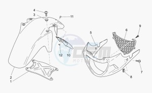 Breva 750 IE IE drawing Front body - front mudguard