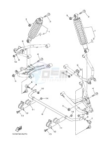 YXM700E YXM700PF VIKING (1XPH) drawing REAR SUSPENSION