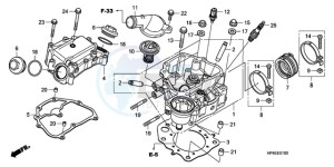 TRX420FEA Australia - (U / 2U 4WD) drawing CYLINDER HEAD