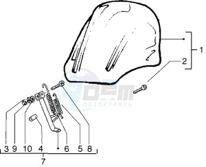 Runner VX 125 drawing Windshield kit-stand kit