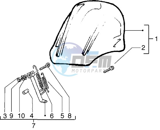 Windshield kit-stand kit